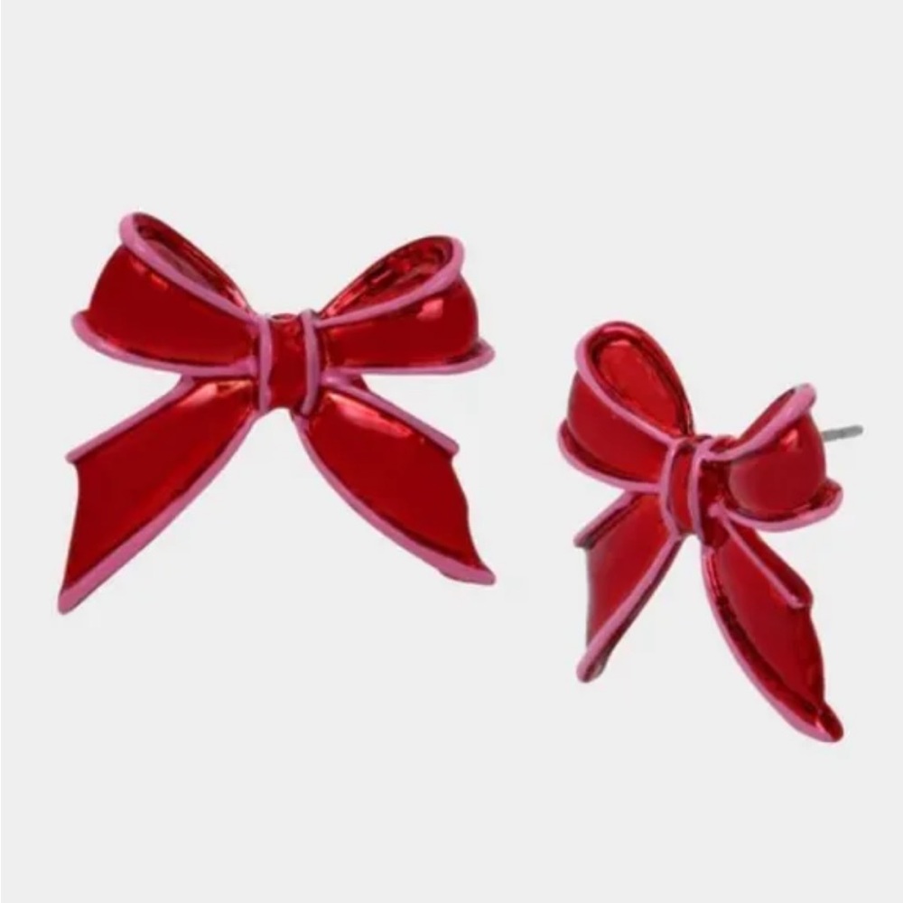 FIRM PRICE Betsey Johnson Gingerbread Man Candy Cane Xmas Tree Necklace Earring - Picture 6 of 7